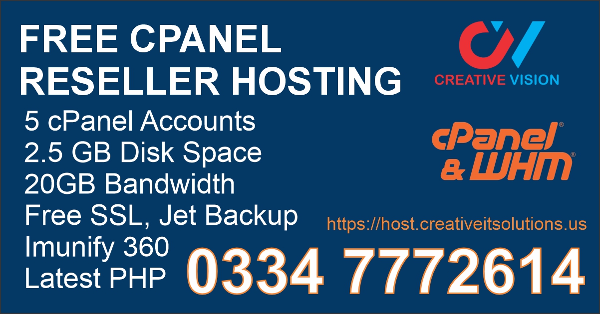 Free cpanel Reseller Hosting